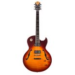 Michael Kelly Vibe hollow body electric guitar, made in China, ser. no. H00xxxx36; Finish: amber