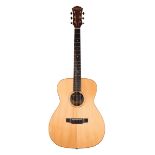 Freshman FA600GA electro-acoustic guitar; Back and sides: quilted mahogany, minor dings and marks;