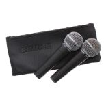 Two Shure SM58 dynamic microphones (2)