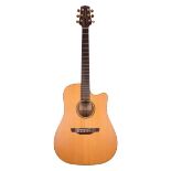 Takamine EG-10C electro-acoustic guitar, made in Taiwan; Finish: natural, some minor dings;