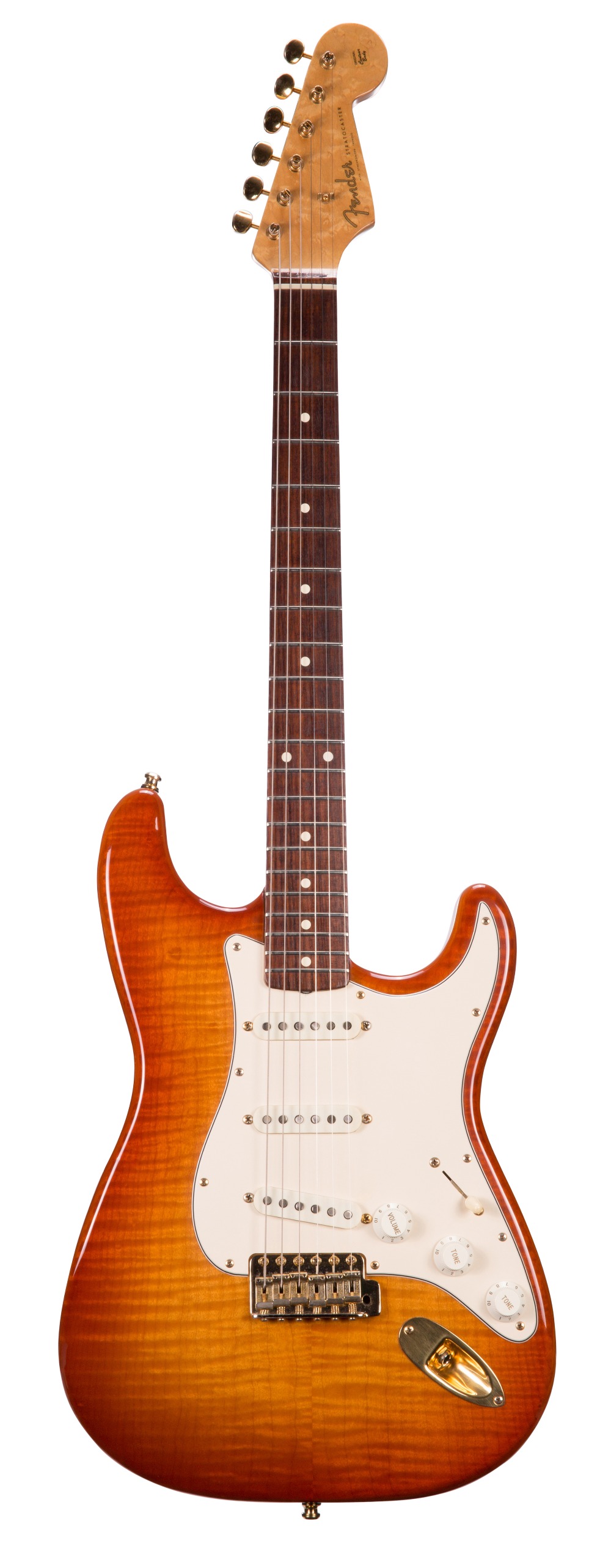 1992 Fender Custom Shop limited edition '62 custom Stratocaster electric guitar; Finish: Sienna