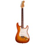1992 Fender Custom Shop limited edition '62 custom Stratocaster electric guitar; Finish: Sienna