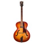 Mid 1960s Hofner Senator E1 Thin hollow body electric guitar, made in Germany, ser. no. 1xx9;