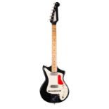 Fenton Weill Deluxe electric guitar, made in England, circa 1960; Finish: black, heavy scratches and