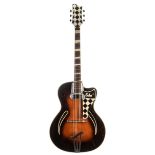 1957 Migma Meister 'Solo' hollow body guitar, made in Germany; Finish: sunburst, various scrapes and