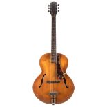 Early 1940s Abbott-Victor Ritz Series III archtop guitar, made in England; Finish: amber varnish,