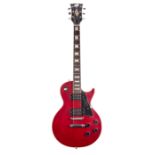 1980s Hondo II HD740 electric guitar, made in Korea; Finish: wine red, minor surface scratches and