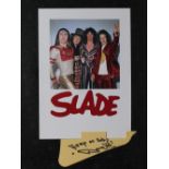 Dave Hill (Slade) - autographed Les Paul style pickguard presented within a picture frame, sold with