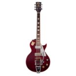 JHS Vintage Les Paul style electric guitar; Finish: wine red, minor imperfections; Fretboard: