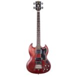 1968 Gibson EB3 bass guitar, made in USA, ser. no. 9xxxx4; Finish: cherry red, lacquer deterioration