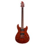 2007 Fernandes Dragonfly electric guitar, ser. no. FG07xxxxx88; Finish: amber quilt; Fretboard: