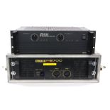Yamaha P2700 power amplifier, within a rack flight case; together with an Inter MR500 reference