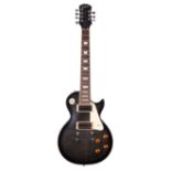 Epiphone limited edition seven string Les Paul electric guitar in need of restoration, soft bag;