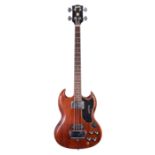 Gibson EB3 bass guitar, made in USA, circa 1968, ser. no. 7xxxx4; Finish: cherry, typical rubbing