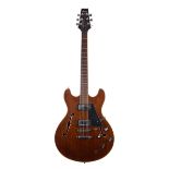 Aria Pro II TA-40 hollow body electric guitar, ser. no. 80xxx39; Finish: walnut, minor marks;