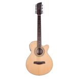 Brunswick BTK5012NA electro-acoustic twelve string guitar, made in China; Back and sides: