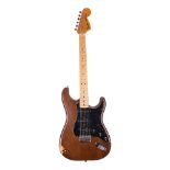 1977 Fender Hardtail Stratocaster electric guitar, made in USA, ser. no. S7xxxx2; Finish: mocha,