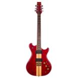 1980s Westone Thunder I-A electric guitar, made in Japan, ser. no. 3xxxxx5; Finish: red with maple