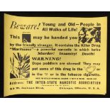 Original Marihuaana 'Weed' health warning poster produced by the Interstate Narcotic Association,
