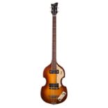 Hofner 500/1 violin bass guitar, made in Germany, circa 1974; Finish: brunette, some lacquer cracks,