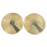James Blades - pair of Zildjian Turkish made orchestral 15" cymbals, within a Le Blond case and
