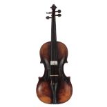 19th century violin labelled Petrus Guarnerius..., 14 1/16", 35.70cm