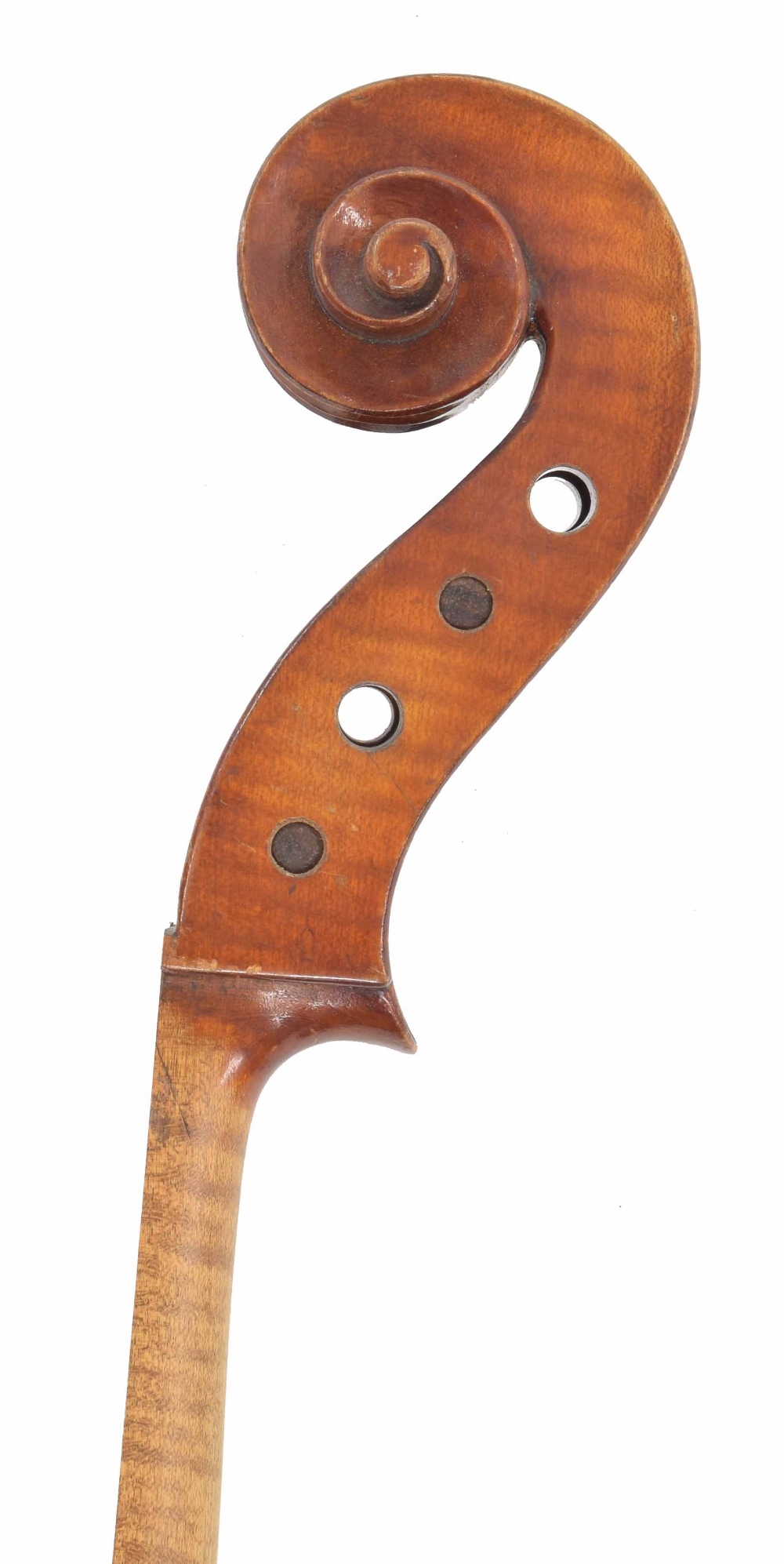 French half size violoncello circa 1910, 24 7/8", 63.10cm (neck detached from body) - Image 3 of 3