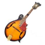 Brunswick contemporary Gibson style f-hole mandolin, with sunburst finish