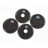 Four Remo 6" ebony series drumheads