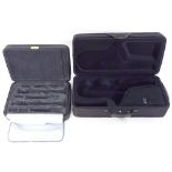 Keilworth 'Shadow' alto saxophone case; also a Buffet double clarinet case with combination lock (