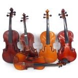Five various violins (5)