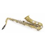 Weltklang Solist gold lacquered tenor saxophone, ser. no. 56595, inscribed Made in GDR for Rudall