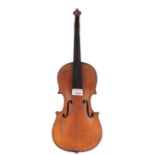 Early 20th century half-size violin, 12 3/8", 31.40cm