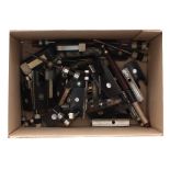 Quantity of old double bass and violoncello bow frogs, buttons and screws, useful for spares (over