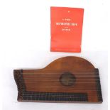 Old German Zither by and labelled Justin Eberhardt in Giessen..., 19.5" wide (max) *This zither is