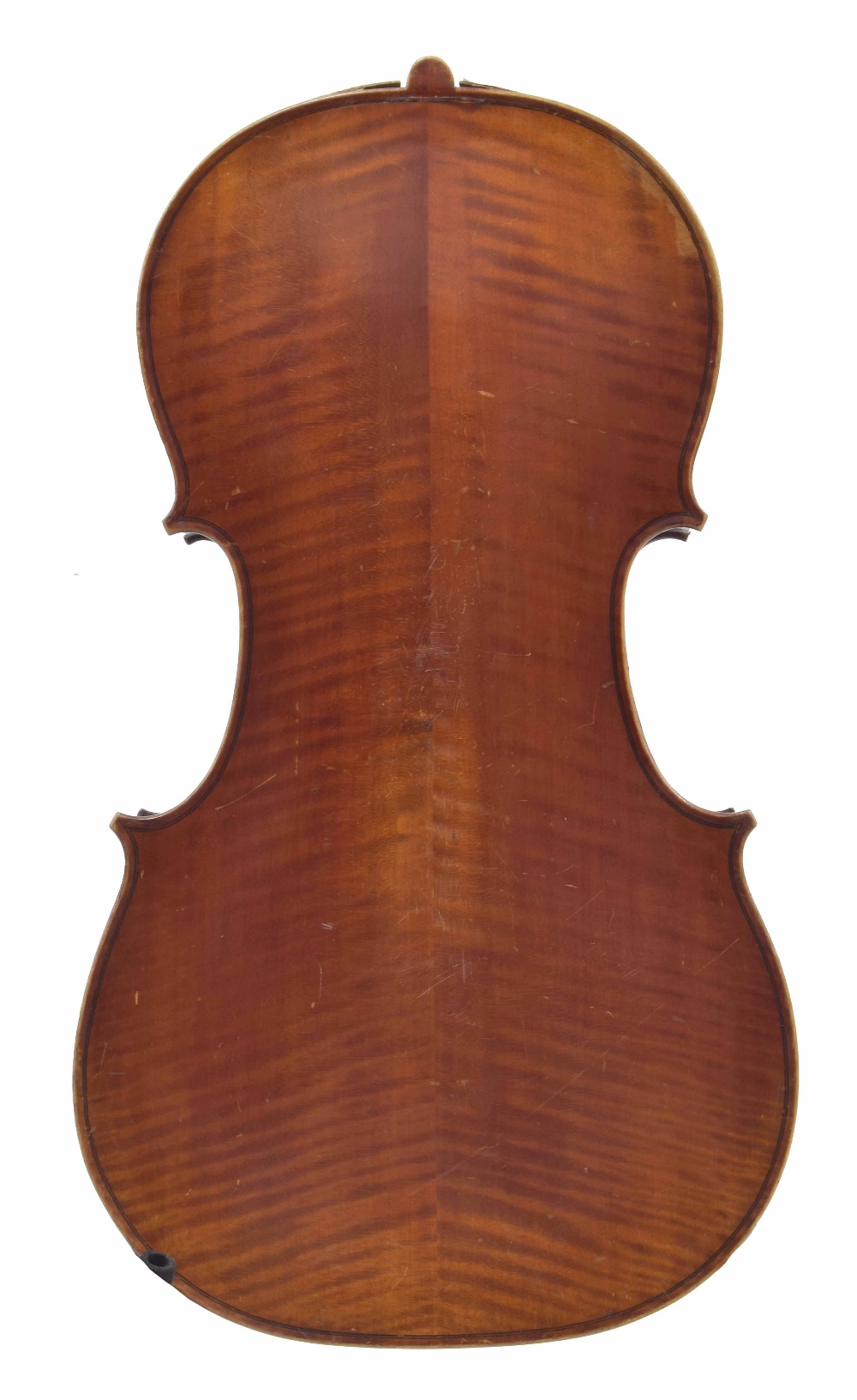 French half size violoncello circa 1910, 24 7/8", 63.10cm (neck detached from body) - Image 2 of 3