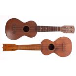 Roy Smeck concert ukulele; also another koa wood ukulele, unnamed (2)