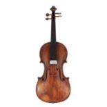 19th century violin labelled Adolf Konig...1929, 14", 35.60cm