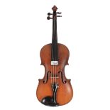 Early 20th century Dresden violin, 14 1/16", 35.70cm, case
