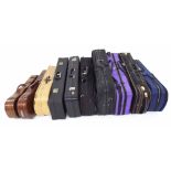 Ten various size violin and viola cases (10)