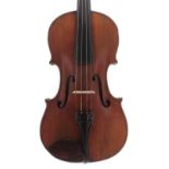 19th century viola labelled by Louis Lowendthal, Dresden, 1884, copy Joseph Guarnerius Del Gesu;