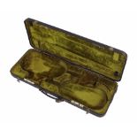 John & Arthur Beare double oblong violin case, with green plush lined fitted interior