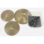 Pair Zildijan Avedis 14" Hi-Hat cymbal; together with a Zanki Rotocasting 18" china cymbal