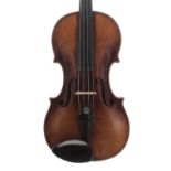 Good late 19th century German violin labelled Jacobus Stainer..., 14", 35.60cm