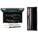 Contemporary oboe stamped Howarth, London, Made by Romeo Orsi, Milan, ser. no. 9664, case; also a