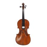 French violin labelled Nicolas Bertholini..., 14 1/16", 35.70cm