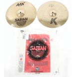 Zildjian K 15" Custom Fast Crash cymbal; together with a Sabian AAX 15" Studio Crash cymbal (2)