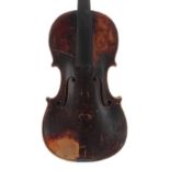 Good Viennese violin labelled Anton Hofman...in Wien..., the one piece back of faint medium curl