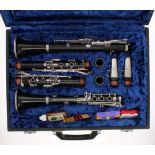 Good pair of French clarinets by and stamped Buffet, Crampon & Cie á Paris, in Bb and A, ser. no.