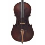 Late 19th century Mittenwald violoncello of The Neuner and Hornsteiner School in need of